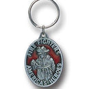 Licensed Sports Accessories - Fire Fighters America's Hero's Metal Key Chain with Enameled Details-Key Chains,Sculpted Key Chain,Enameled Key Chain-JadeMoghul Inc.