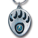 Licensed Sports Accessories - Grizzley Paw & Stone Metal Key Chain with Enameled Details-Key Chains,Sculpted Key Chain,Enameled Key Chain-JadeMoghul Inc.