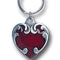 Licensed Sports Accessories - Heart with Scroll Metal Key Chain with Enameled Details-Key Chains,Sculpted Key Chain,Enameled Key Chain-JadeMoghul Inc.