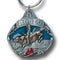 Licensed Sports Accessories - Rodeo Bull Riding Metal Key Chain with Enameled Details-Key Chains,Sculpted Key Chain,Enameled Key Chain-JadeMoghul Inc.