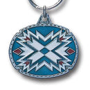 Licensed Sports Accessories - Southwestern Design Metal Key Chain with Enameled Details-Key Chains,Sculpted Key Chain,Enameled Key Chain-JadeMoghul Inc.