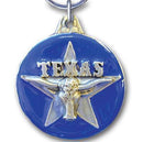 Licensed Sports Accessories - Texas Metal Key Chain with Enameled Details-Key Chains,Sculpted Key Chain,Enameled Key Chain-JadeMoghul Inc.