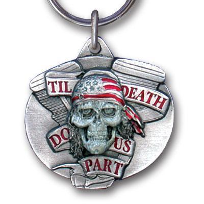 Licensed Sports Accessories - Til Death Do Us Part Metal Key Chain with Enameled Details-Key Chains,Sculpted Key Chain,Enameled Key Chain-JadeMoghul Inc.