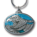 Licensed Sports Accessories - Two Eagles Metal Key Chain with Enameled Details-Key Chains,Sculpted Key Chain,Enameled Key Chain-JadeMoghul Inc.