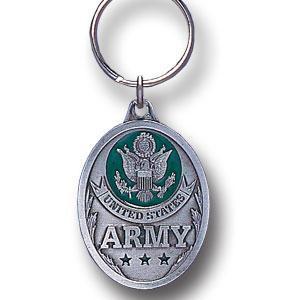 Licensed Sports Accessories - U.S. Army Military Metal Key Chain with Enameled Details-Key Chains,Sculpted Key Chain,Enameled Key Chain-JadeMoghul Inc.