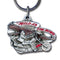 Licensed Sports Accessories - Wild as the Wind Motorcyle Metal Key Chain with Enameled Details-Key Chains,Sculpted Key Chain,Enameled Key Chain-JadeMoghul Inc.