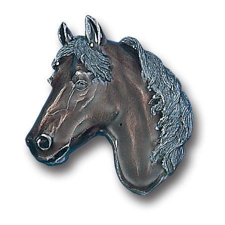 Licensed Sports Originals-Animals-Horses - Free Form Horse Head Enameled Belt Buckle-Jewelry & Accessories,Buckles,Enameled Buckles,-JadeMoghul Inc.