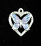 Licensed Sports Originals-Animals-Insects - Butterfly in Heart Adjustable Cord Necklace-Jewelry & Accessories,Necklaces,Adjustable Cord Necklaces-JadeMoghul Inc.