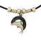 Licensed Sports Originals-Animals-Insects - Rainbow & Dolphin Adjustable Cord Necklace-Jewelry & Accessories,Necklaces,Adjustable Cord Necklaces-JadeMoghul Inc.