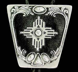 Licensed Sports Originals - Bolo - New Mexico Cross (Diamond Cut)-Jewelry & Accessories,Bolo Ties,Siskiyou Originals Bolo Ties-JadeMoghul Inc.