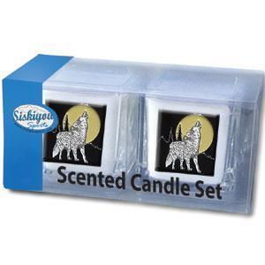 Licensed Sports Originals - Candle Set - Howling Wolf-Home & Office,Candles,Candle Sets,Siskiyou Originals Candle Sets-JadeMoghul Inc.