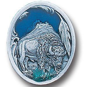 Licensed Sports Originals - Collector Pin - Bison and Feather-Jewelry & Accessories,Lapel Pins,Siskiyou Originals Lapel Pins-JadeMoghul Inc.
