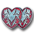 Licensed Sports Originals - Collector Pin - Double Heart-Jewelry & Accessories,Lapel Pins,Siskiyou Originals Lapel Pins-JadeMoghul Inc.