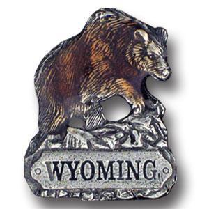 Licensed Sports Originals - Collector Pin - Wyoming Bear-Jewelry & Accessories,Lapel Pins,Siskiyou Originals Lapel Pins-JadeMoghul Inc.