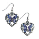 Licensed Sports Originals - Dangle Earrings - Butterfly Heart-Jewelry & Accessories,Bracelets,Dangle Earrings,Classic Dangle Earrings, Classic Dangle Earrings-JadeMoghul Inc.