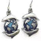 Licensed Sports Originals - Dangle Earrings - Dolphins & Earth-Jewelry & Accessories,Bracelets,Dangle Earrings,Classic Dangle Earrings, Classic Dangle Earrings-JadeMoghul Inc.