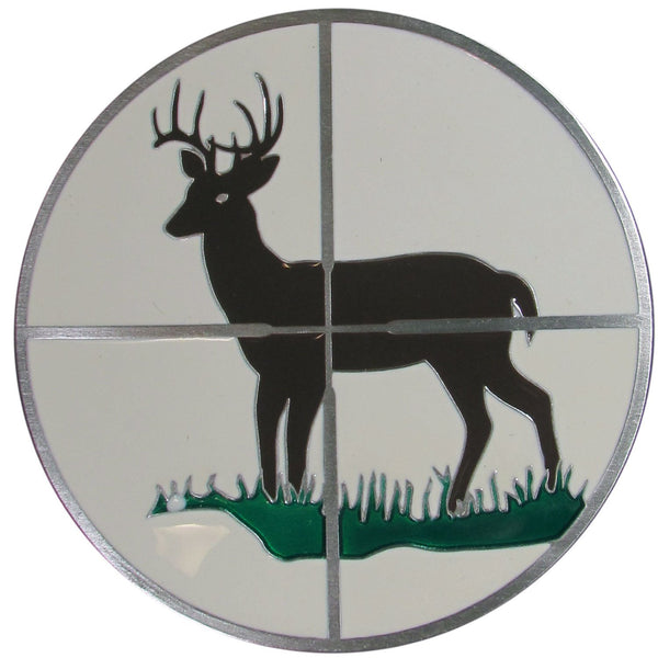 Licensed Sports Originals - Deer in Cross Hairs Hitch Cover Class III-Automotive Accessories,Hitch Covers,Cast Metal Hitch Covers Class III,Siskiyou Originals Cast Metal Hitch Covers Class III-JadeMoghul Inc.