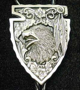 Licensed Sports Originals - Large Bolo - Arrowhead with Eagle (Diamond Cut)-Jewelry & Accessories,Bolo Ties,Siskiyou Originals Bolo Ties-JadeMoghul Inc.