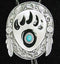 Licensed Sports Originals - Large Bolo - Bear Claw and Stone-Jewelry & Accessories,Bolo Ties,Siskiyou Originals Bolo Ties-JadeMoghul Inc.