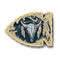 Licensed Sports Originals-Native American Inspired-Arrowhead - Buffalo Skull Vivatone Belt Buckle-Jewelry & Accessories,Buckles,Enameled Buckles-JadeMoghul Inc.