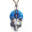 Licensed Sports Originals - Necklace - Wolf Head-Jewelry & Accessories,Necklaces,Leather Cord Necklaces,Siskiyou Originals,Torquoise Colored Accent-JadeMoghul Inc.