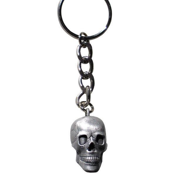 Licensed Sports Originals-Novelty-Skulls - 3D Skull Key Ring-Key Chains,Scultped Key Chains,Antiqued Key Chain-JadeMoghul Inc.