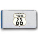 Licensed Sports Originals - Route 66 Money Clip-Wallets & Checkbook Covers,Money Clips,Small Money Clips,Siskiyou Originals Small Money Clips-JadeMoghul Inc.