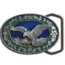 Licensed Sports Originals-Western-Wildlife - Small Eagle Small Belt Buckle-Jewelry & Accessories,Buckles,Enameled Buckles,-JadeMoghul Inc.
