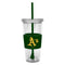 Lidded Cold Cup with Straw-Oakland Athletics-Party Goods/Housewares-JadeMoghul Inc.