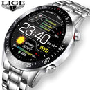LIGE 2020 fashion Full circle touch screen Mens Smart Watches  IP68 Waterproof Sports Fitness Watch Luxury Smart Watch for men AExp