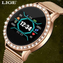 LIGE Fashion smart watch women men Sport waterproof clock Heart rate sleep monitor For iPhone Call reminder Bluetooth smartwatch AExp
