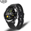 LIGE Smart Watch Men smartwatch LED Full Touch Screen For Android iOS Heart Rate Blood Pressure Monitor Waterproof Fitness Watch AExp