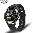 LIGE Smart Watch Men smartwatch LED Full Touch Screen For Android iOS Heart Rate Blood Pressure Monitor Waterproof Fitness Watch AExp