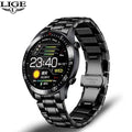 LIGE Smart Watch Men smartwatch LED Full Touch Screen For Android iOS Heart Rate Blood Pressure Monitor Waterproof Fitness Watch AExp