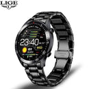 LIGE Smart Watch Men smartwatch LED Full Touch Screen For Android iOS Heart Rate Blood Pressure Monitor Waterproof Fitness Watch AExp
