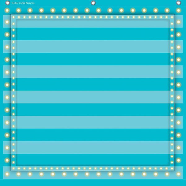 LIGHT BLUE MARQUEE 7 POCKET 28X28-Learning Materials-JadeMoghul Inc.