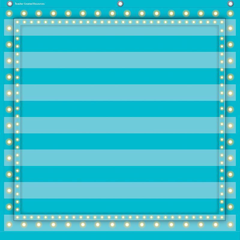 LIGHT BLUE MARQUEE 7 POCKET 28X28-Learning Materials-JadeMoghul Inc.