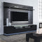 Lighting LED Lighting - Black Gloss TV Stand and Floating Wall TV Panel with LED Lights HomeRoots