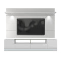 Lighting LED Lighting - White Gloss TV Stand and Floating Wall TV Panel with LED Lights HomeRoots