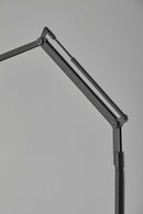Lighting Light Lamp - 10" X 36.5" X 66.5" Black Metal LED Floor Lamp HomeRoots