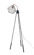 Lighting Light Lamp - 12" X 29" X 67" Antique Copper Matte Black Iron Copper Floor Lamp HomeRoots