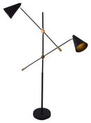 Lighting Light Lamp - 14" X 39.5" X 67" Copper Metal Floor Lamp HomeRoots