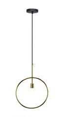 Lighting Light Lamp - 2" X 17" X 23" Matte Brass Iron Pendant Lamp HomeRoots