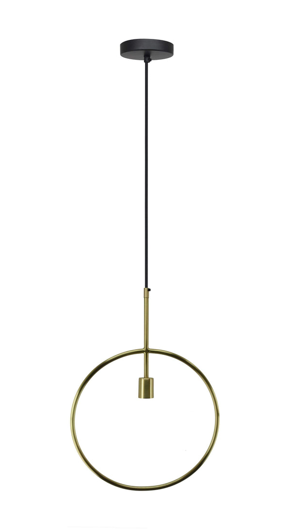 Lighting Light Lamp - 2" X 17" X 23" Matte Brass Iron Pendant Lamp HomeRoots