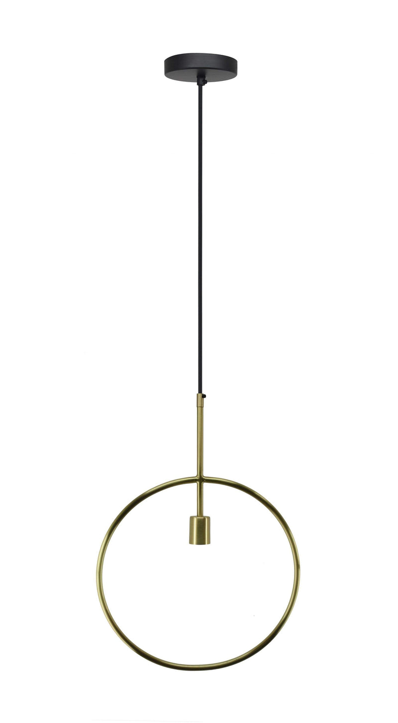 Lighting Light Lamp - 2" X 17" X 23" Matte Brass Iron Pendant Lamp HomeRoots