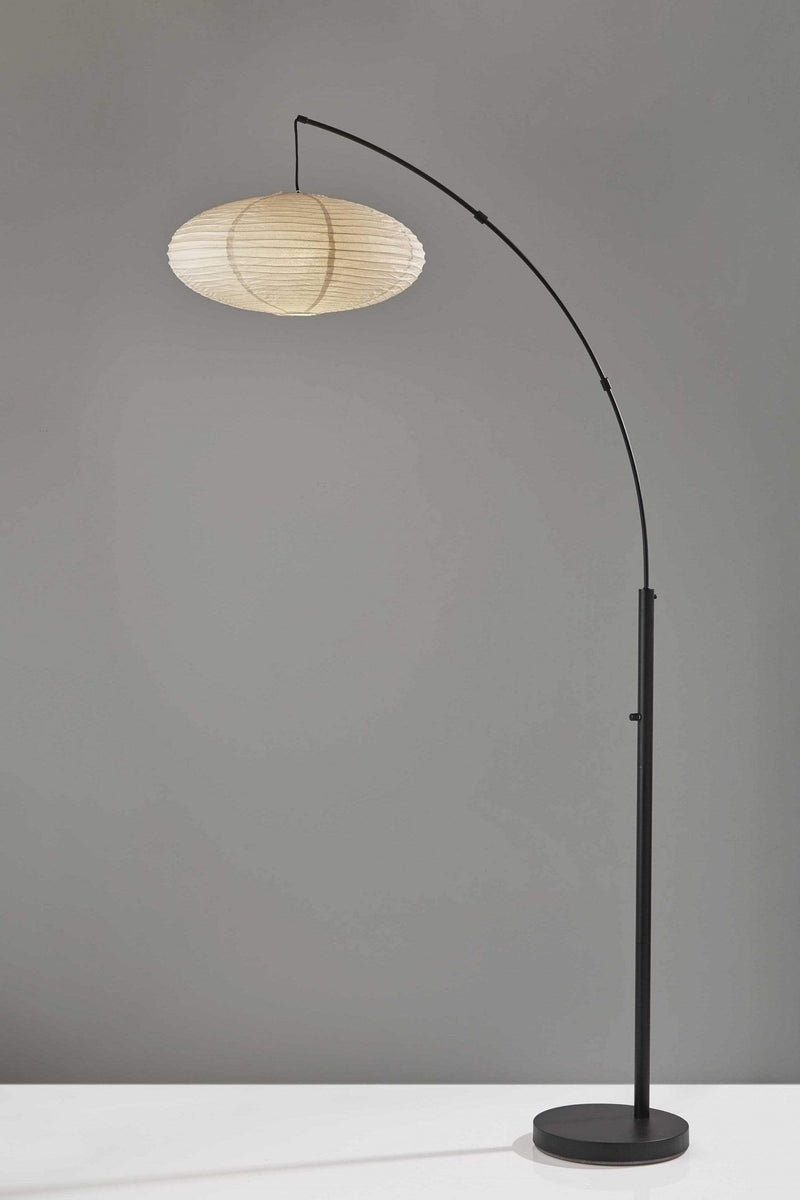Lighting Light Lamp - 20" X 42" X 80" Black Metal Arc Lamp HomeRoots