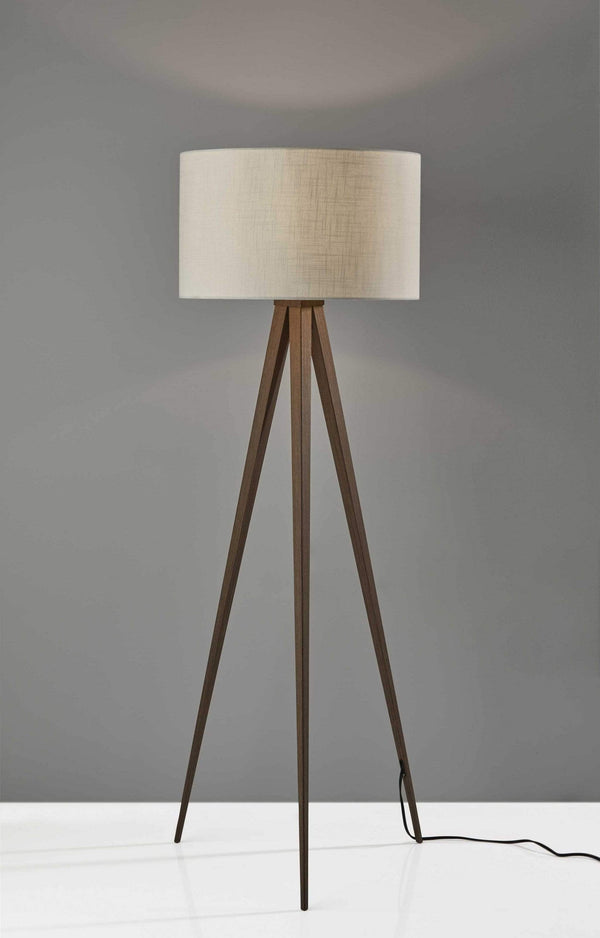 Lighting Light Lamp - 21" X 21" X 60.25" Walnut Metal Floor Lamp HomeRoots