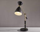 Light Lamp - 8" X 36.5" X 31.75" Black Metal Adjustable Desk Lamp