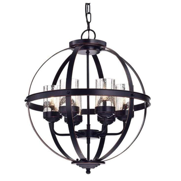 Lighting Vanity Lights - Gildard Oil Rubbed Bronze Globe Pendant HomeRoots