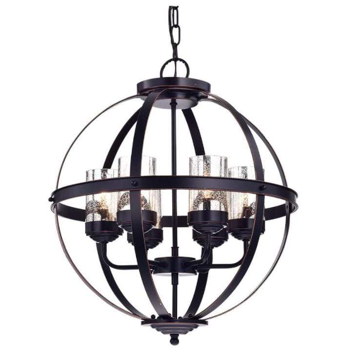 Lighting Vanity Lights - Gildard Oil Rubbed Bronze Globe Pendant HomeRoots